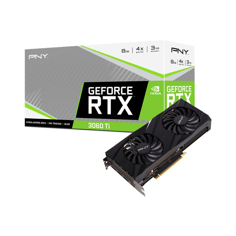 PNY GeForce RTX 3060 Ti LHR 8GB GDDR6 Graphics Card - كرت الشاشة